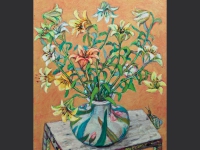 ' Lilies '    2013 oil & tempera on canvas 100 x 85 cm
